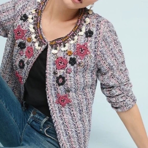 Anthropologie Summer Of Love
Suzy Tweed Jacket - Size Medium - Picture 1 of 15